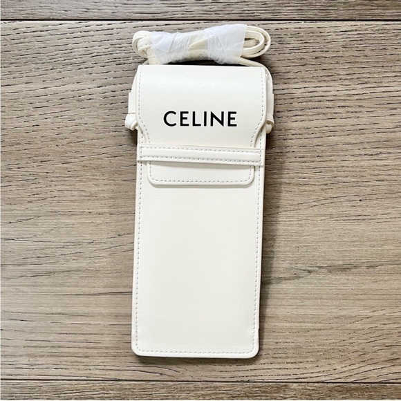 Celine White Leather phone/sunglasses case - Picture 1 of 4